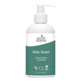 Earth Mama Belly Butter, Maternity Moisturizer for Dry Skin | Lotion for Pregnancy and Postpartum Recovery Self Care, Body Cream with Aloe, Fragrance Free, 8-Fluid Ounce