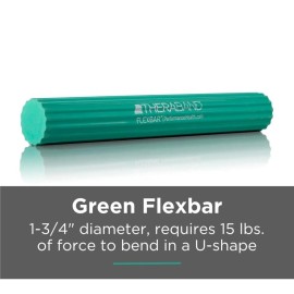 THERABAND FlexBar, Tennis Elbow Therapy Bar, Relieve Tendonitis Pain & Improve Grip Strength, Resistance Bar for Golfers Elbow & Tendinitis, Green, Medium, Intermediate THERABAND FlexBar, Tennis Elbow Therapy Bar, Relieve Tendonitis Pain & Improve Grip Strength, Resistance Bar for Golfers Elbow & Tendinitis, Green, Medium, Intermediate
