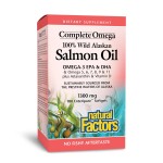Complete Omega by Natural Factors, Wild Alaskan Salmon Oil, Supports Heart and Brain Health with Omega-3 DHA and EPA, 180 softgels (180 servings)
