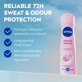 Nivea Pearl Beauty Spray Female Deodorant, 150 ml Nivea Pearl Beauty Spray Female Deodorant, 150 ml