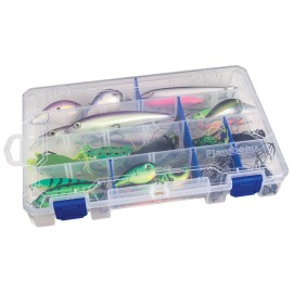 Flambeau Outdoors 4007 Fishing Tackle Box - Includes 12 Dividers, 24 Compartments, Clear Tackle Box Fishing Lure Organizer, Tuff Tainer Tackle Box with Zerust Anti-Rust Dividers