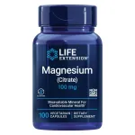 Life Extension Magnesium Citrate 100 mg Vegetarian Capsules, Blue, 100 Count