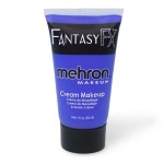 Mehron Makeup Fantasy FX Cream Makeup | Water Based | Halloween | Blue Face & Body Paint For Adults 1 fl oz (30ml) (Blue)