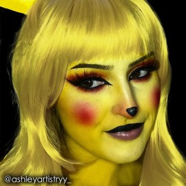 Mehron Makeup Fantasy FX Cream Makeup | Water Based | Halloween | Yellow Face & Body Paint For Adults 1 fl oz (30ml) (YELLOW)