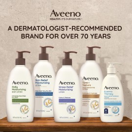 Aveeno Skin Relief Moisturizing Lotion for Very Dry Skin with Soothing Triple Oat & Shea Butter Formula, Dimethicone Skin Protectant Helps Heal Itchy, Dry Skin, Fragrance-Free, 8 fl. oz. Aveeno Skin Relief Moisturizing Lotion for Very Dry Skin with Soothing Triple Oat & Shea Butter Formula, Dimethicone Skin Protectant Helps Heal Itchy, Dry Skin, Fragrance-Free, 8 fl. oz.