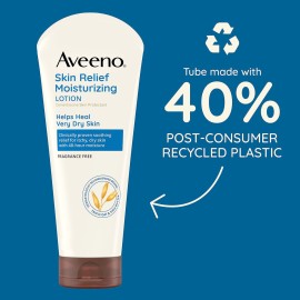 Aveeno Skin Relief Moisturizing Lotion for Very Dry Skin with Soothing Triple Oat & Shea Butter Formula, Dimethicone Skin Protectant Helps Heal Itchy, Dry Skin, Fragrance-Free, 8 fl. oz. Aveeno Skin Relief Moisturizing Lotion for Very Dry Skin with Soothing Triple Oat & Shea Butter Formula, Dimethicone Skin Protectant Helps Heal Itchy, Dry Skin, Fragrance-Free, 8 fl. oz.