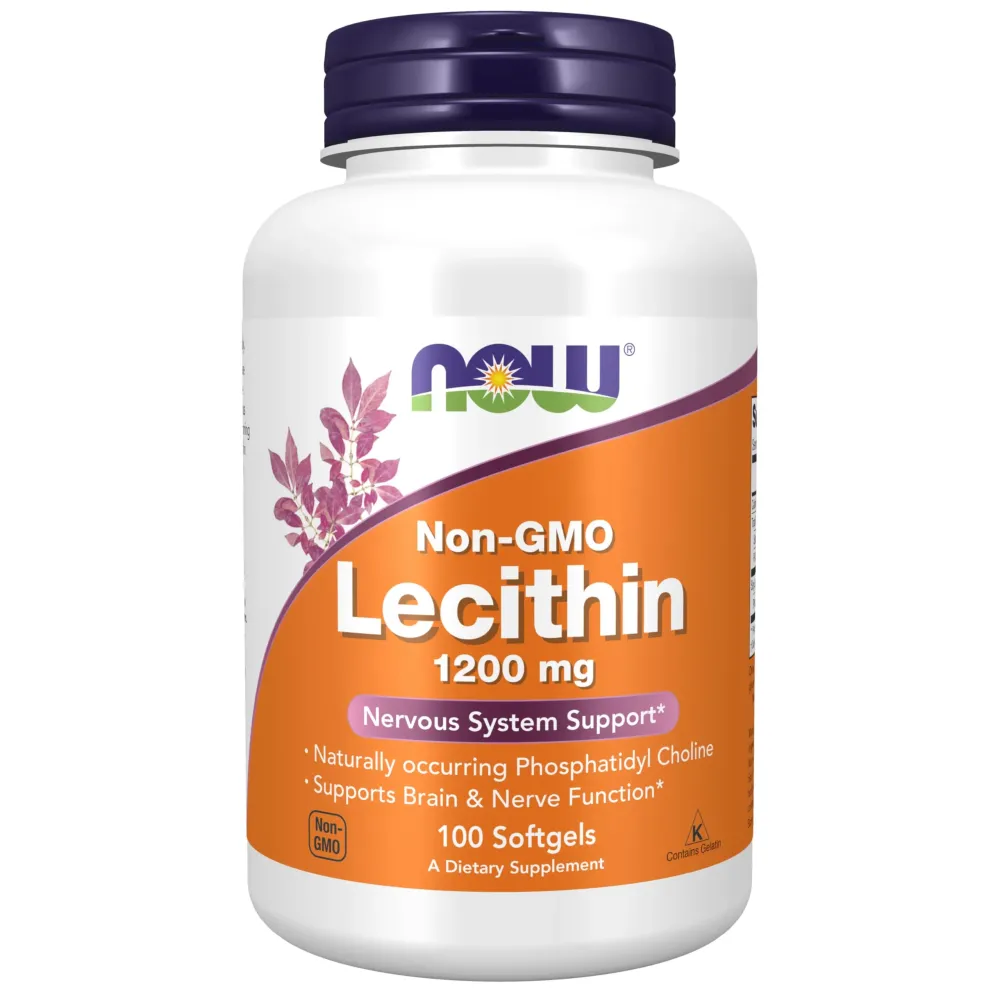 NOW Foods Supplements, Lecithin 1200 mg with naturally occurring Phosphatidyl Choline, 100 Softgels NOW Foods Supplements, Lecithin 1200 mg with naturally occurring Phosphatidyl Choline, 100 Softgels