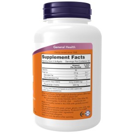 NOW Foods Supplements, Lecithin 1200 mg with naturally occurring Phosphatidyl Choline, 100 Softgels NOW Foods Supplements, Lecithin 1200 mg with naturally occurring Phosphatidyl Choline, 100 Softgels