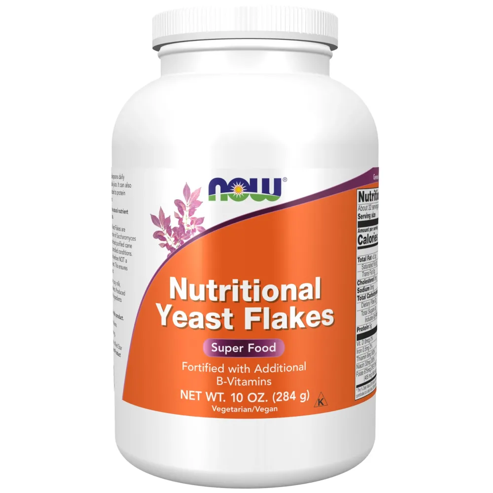 NOW Foods Supplements, Nutritional Yeast Flakes, Fortified with Additional B-Vitamins, Super Food, 10-Ounce NOW Foods Supplements, Nutritional Yeast Flakes, Fortified with Additional B-Vitamins, Super Food, 10-Ounce