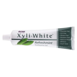 NOW Foods Solutions, Xyliwhite Toothpaste Gel, Refreshmint, Cleanses and Whitens, Fresh Taste, 6.4-Ounce NOW Foods Solutions, Xyliwhite Toothpaste Gel, Refreshmint, Cleanses and Whitens, Fresh Taste, 6.4-Ounce