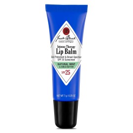 Jack Black Intense Therapy Lip Balm, 0.25-Oz. - Natural Mint & Shea Butter, SPF 25 Sun Protection, Lip Moisturizer, Hydrating Lip Balm with SPF, Long Lasting Treatment