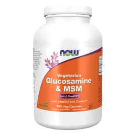 NOW Foods Supplements, Glucosamine & MSM (GreenGrown Glucosamine), Vegetarian, 240 Veg Capsules