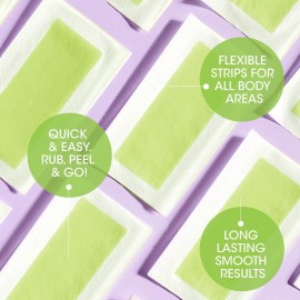 Nad\'s Body Wax Strips Hair Removal For Women At Home plus 4 Calming Oil Wipes, 24 Count Nad\'s Body Wax Strips Hair Removal For Women At Home plus 4 Calming Oil Wipes, 24 Count