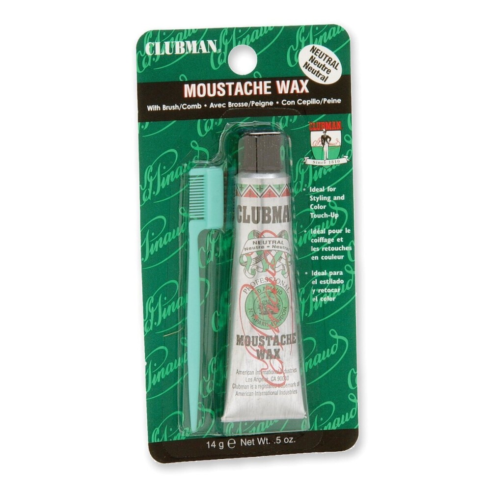 Clubman Moustache Wax Hang Pack - Neutral, 0.5 oz Clubman Moustache Wax Hang Pack - Neutral, 0.5 oz