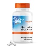 Doctor\'s Best Quercetin Bromelain, Immunity Support Capsule, Heart, Joint & Healthy Respiratory System, Non-GMO, Vegan, Gluten Free, Soy Free,180 VC