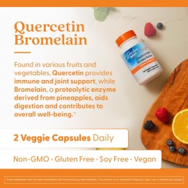 Doctor\'s Best Quercetin Bromelain, Immunity Support Capsule, Heart, Joint & Healthy Respiratory System, Non-GMO, Vegan, Gluten Free, Soy Free,180 VC