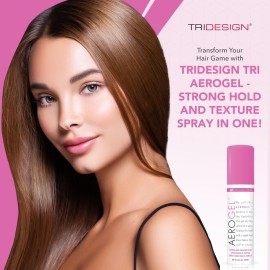 TRI Design Aerogel Hairspray - Strong Hold Hair Finishing Spray for Volumizing & Control, Flexible Styling for All Hair Types, Non-Sticky and Scented - For Women and Men - Travel Size Pack of 1 (3 Oz)