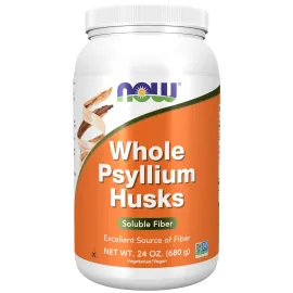 NOW Foods Supplements, Whole Psyllium Husks, Non-GMO Project Verified, Soluble Fiber, 24-Ounce