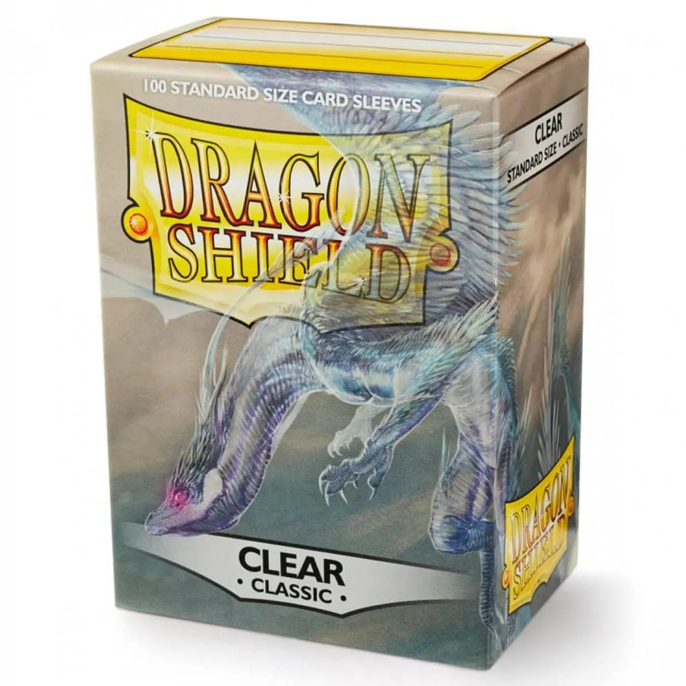 Dragon Shield | Standard Size Card Classic Sleeves | 100 CT - Smooth & Tough Premium TCG Sleeves - Compatible with Pokemon, Flesh & Blood, One Piece & Magic The Gathering | Clear Dragon Shield | Standard Size Card Classic Sleeves | 100 CT - Smooth & Tough Premium TCG Sleeves - Compatible with Pokemon, Flesh & Blood, One Piece & Magic The Gathering | Clear