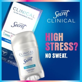Secret Clinical Strength Antiperspirant Deodorant for Women, 3X Stress Protection, 72hr Sweat & Odor Protection, PH Balancing Minerals, Soft Solid, Light & Fresh Scent, 2.6 oz Secret Clinical Strength Antiperspirant Deodorant for Women, 3X Stress Protection, 72hr Sweat & Odor Protection, PH Balancing Minerals, Soft Solid, Light & Fresh Scent, 2.6 oz