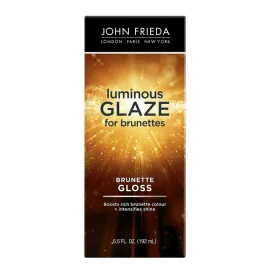 John Frieda Brilliant Brunette Luminous Glaze, Hair Gloss Enhances Rich Color and Boosts Shine for Silky Brunette Hair, Enhances While Mending Damaged Hair Surfaces, 6.5 Oz