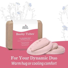 Earth Mama Booby Tubes | Gel-Free Hot & Cold Compress Nursing Packs for Breastfeeding & Tender Breasts, 4.2-Ounce Earth Mama Booby Tubes | Gel-Free Hot & Cold Compress Nursing Packs for Breastfeeding & Tender Breasts, 4.2-Ounce