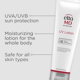 EltaMD UV Lotion Body Sunscreen, SPF 30+ Sunscreen, Body Lotion with SPF Made with Zinc Oxide and Hyaluronic Acid, 7.0 oz Pump EltaMD UV Lotion Body Sunscreen, SPF 30+ Sunscreen, Body Lotion with SPF Made with Zinc Oxide and Hyaluronic Acid, 7.0 oz Pump