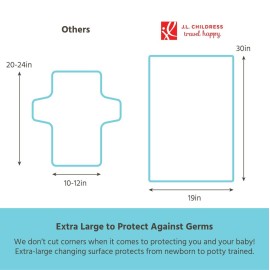 J.L. Childress Full Body Portable Changing Pad - Baby Diaper Changing Pad for Travel - Padded, Waterproof, Foldable - Extra-Large 19 x 30 - Black J.L. Childress Full Body Portable Changing Pad - Baby Diaper Changing Pad for Travel - Padded, Waterproof, Foldable - Extra-Large 19 x 30 - Black