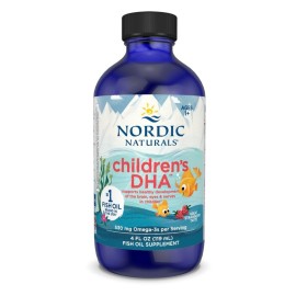 Nordic Naturals Childrens DHA, Strawberry - 4 oz for Kids- 530 mg Omega-3 with EPA & DHA - Brain Development & Function - Non-GMO - 48 Servings