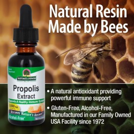 Nature\'s Answer Propolis Resin Extract 1 Fluid Ounce - Alcohol Free, Immune Support, Gluten Free, Made in USA, Natural Bee Product, Suitable for Everyone, Pure Herbal Extract Nature\'s Answer Propolis Resin Extract 1 Fluid Ounce - Alcohol Free, Immune Support, Gluten Free, Made in USA, Natural Bee Product, Suitable for Everyone, Pure Herbal Extract
