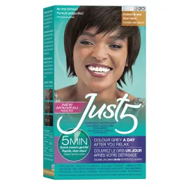 Just 5 Women\'s 5 Minute Permanent Hair Color with Conditioner, Grey Hair Coloring for Women - Darkest Brown