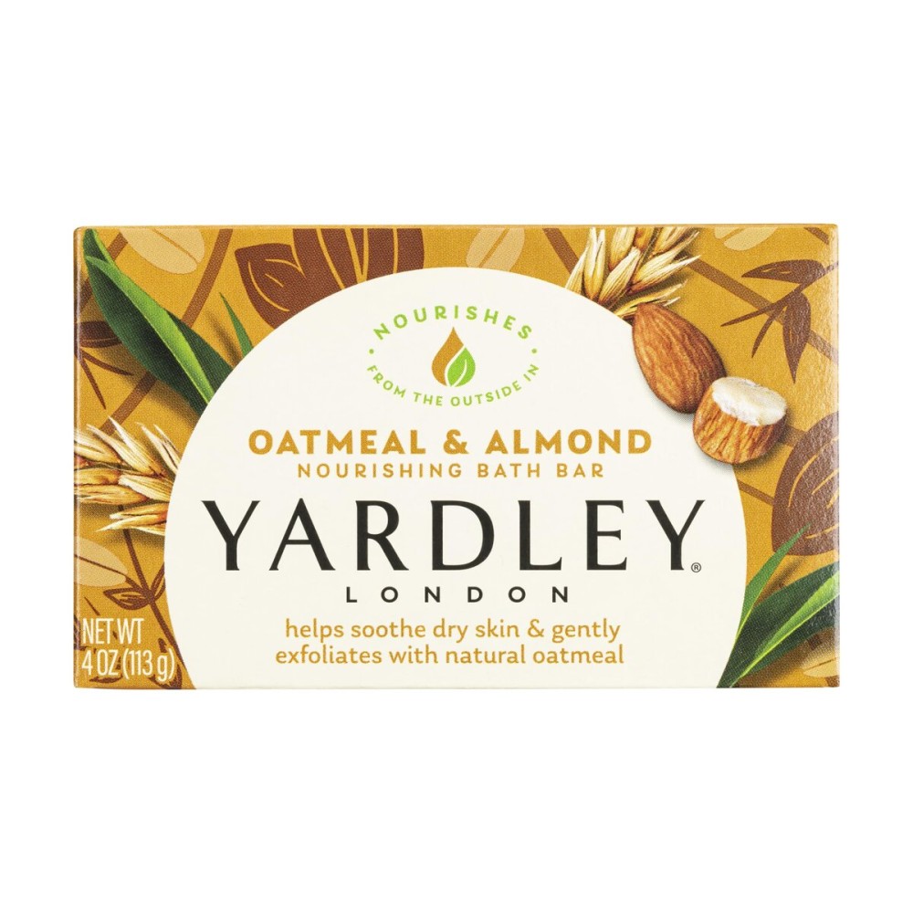Yardley Oatmeal and Almond Bar Soap, Oatmeal & Almond, 4 Ounce Yardley Oatmeal and Almond Bar Soap, Oatmeal & Almond, 4 Ounce