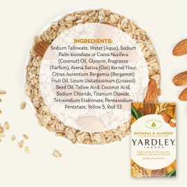 Yardley Oatmeal and Almond Bar Soap, Oatmeal & Almond, 4 Ounce Yardley Oatmeal and Almond Bar Soap, Oatmeal & Almond, 4 Ounce