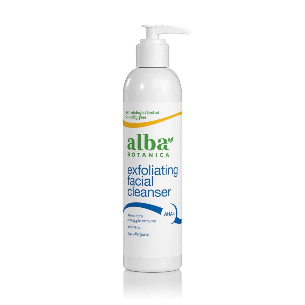 Alba Botanica Exfoliating Facial Cleanser, with Pineapple Enzyme and Aloe Vera, 8 Oz (Packaging May Vary) Alba Botanica Exfoliating Facial Cleanser, with Pineapple Enzyme and Aloe Vera, 8 Oz (Packaging May Vary)