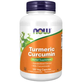 NOW Foods Supplements, Turmeric Curcumin, Derived from Turmeric Root Extract, Herbal Supplement, 120 Veg Capsules