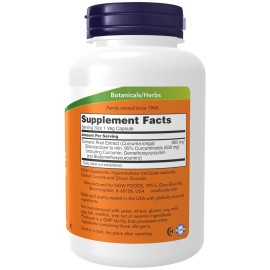 NOW Foods Supplements, Turmeric Curcumin, Derived from Turmeric Root Extract, Herbal Supplement, 120 Veg Capsules