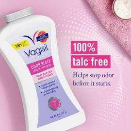 Vagisil Odor Block Deodorant Powder for Women, Helps to Prevents Chafing, Talc-Free, 8 Ounce (Pack of 1) Vagisil Odor Block Deodorant Powder for Women, Helps to Prevents Chafing, Talc-Free, 8 Ounce (Pack of 1)