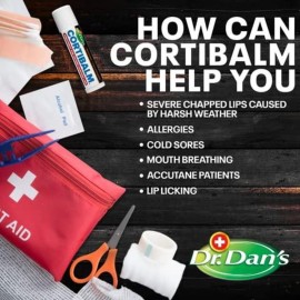 Dr. Dan\'s Cortibalm - 1 Pack - for Dry Cracked Lips - Healing Lip Balm for Severely Chapped Lips - Designed for Men, Women and Children Dr. Dan\'s Cortibalm - 1 Pack - for Dry Cracked Lips - Healing Lip Balm for Severely Chapped Lips - Designed for Men, Women and Children