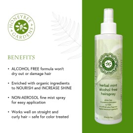 Honeybee Gardens Herbal Mint Alcohol Free Hair Spray Honeybee Gardens Herbal Mint Alcohol Free Hair Spray
