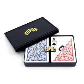 Copag 1546 Design 100% Plastic Playing Cards, Poker Size (Standard) Red/Blue (Jumbo Index, 1 Set)