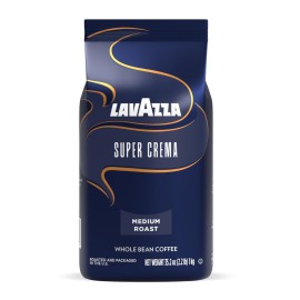 Lavazza Super Crema Whole Bean Coffee, Medium Espresso Roast, Arabica and Robusta Blend, 2.2 lb Bag, Package May Vary (Pack of 1) Lavazza Super Crema Whole Bean Coffee, Medium Espresso Roast, Arabica and Robusta Blend, 2.2 lb Bag, Package May Vary (Pack of 1)