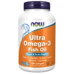 NOW Foods Supplements, Ultra Omega-3 Molecularly Distilled and Enteric Coated, 180 Softgels
