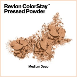 Revlon ColorStay Pressed Powder Face Makeup, Longwearing, Fragrance-Free, Noncomedogenic, 850 Medium Deep, 0.3 oz Revlon ColorStay Pressed Powder Face Makeup, Longwearing, Fragrance-Free, Noncomedogenic, 850 Medium Deep, 0.3 oz