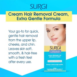 Surgiwax Facial Hair Removal Cream, Extra Gentle 1 oz Surgiwax Facial Hair Removal Cream, Extra Gentle 1 oz