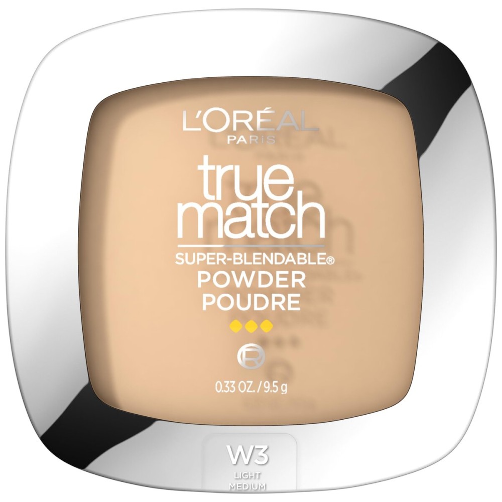 L\'Oreal Paris True Match Super Blendable Oil Free Foundation Powder, W3 Light Medium, 0.33 oz, Packaging May Vary L\'Oreal Paris True Match Super Blendable Oil Free Foundation Powder, W3 Light Medium, 0.33 oz, Packaging May Vary
