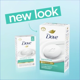 Dove Beauty Bar Soap Sensitive 2 Count for Sensitive Skin, Fragrance Free and Hypoallergenic 3.75 oz