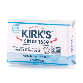 Kirk\'s Natural Original Castile Soap, 4 Ounce (Packaging may Vary)