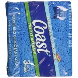 Coast Bath Bars Original Blue 3 Bar Soap, 12 oz Coast Bath Bars Original Blue 3 Bar Soap, 12 oz
