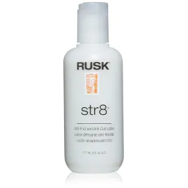 RUSK Designer Collection Str8 Anti-Frizz and Anti-Curl Lotion, Light, Greaseless, Temporarily Removes Curl and Eliminates Frizz, White 6 oz