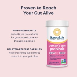 Renew Life Women\'s Probiotic Capsules, 50 Billion CFU Guaranteed, Supports pH Balance, Vaginal, Urinary, Digestive and Immune Health(2), L. Rhamnosus GG, Dairy, Soy and Gluten-Free, 30 Count Renew Life Women\'s Probiotic Capsules, 50 Billion CFU Guaranteed, Supports pH Balance, Vaginal, Urinary, Digestive and Immune Health(2), L. Rhamnosus GG, Dairy, Soy and Gluten-Free, 30 Count